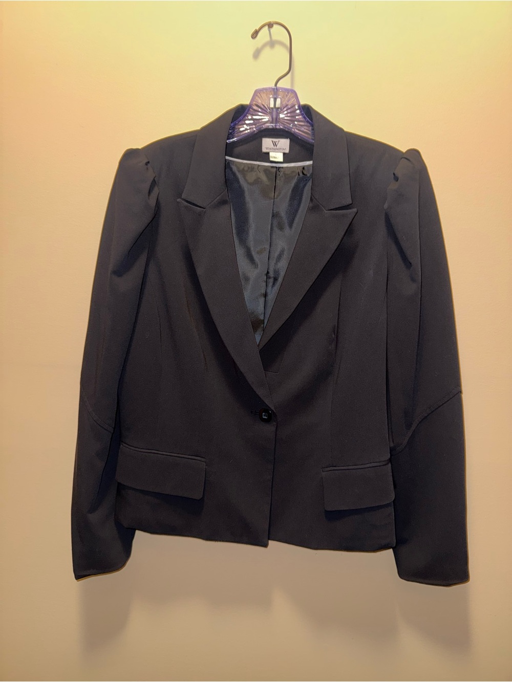 Worthington Black Single-Button Tailored Blazer